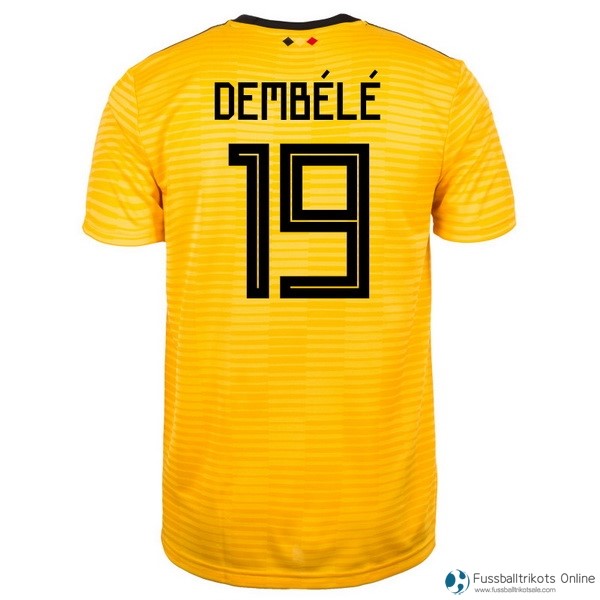 Belgica Trikot Auswarts Dembélé 2018 Gelb Fussballtrikots Günstig